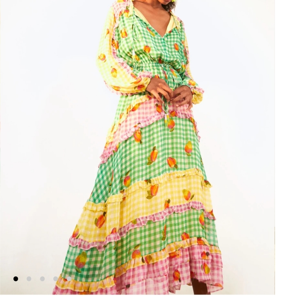 NWT Farm Rio Mixed Picnic Maxi Dress